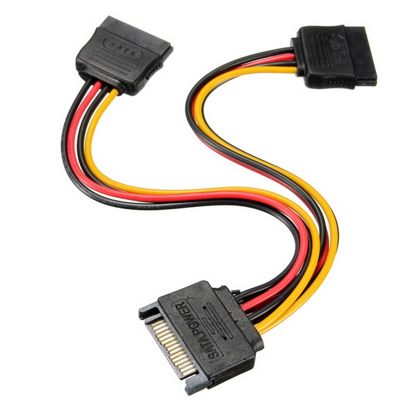 

SATA 15 контактов к 2x SATA Разъем HDD Кабель адаптера питания Провод для жесткого диска